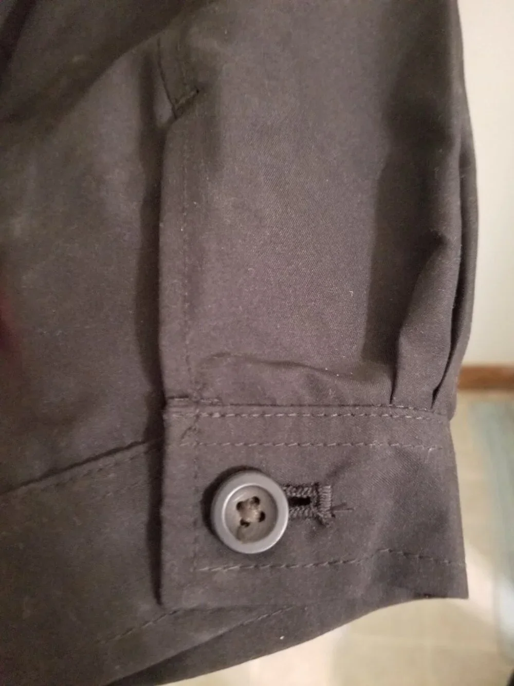 Chaps Black Men's Jacket with Blue Plaid Lining